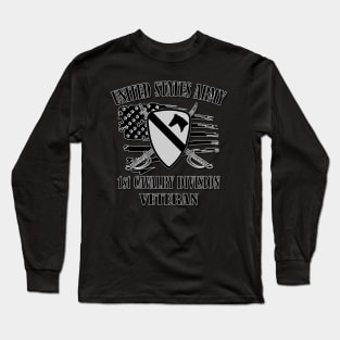 1st Cavalry Division- Veteran Long Sleeve T-Shirt